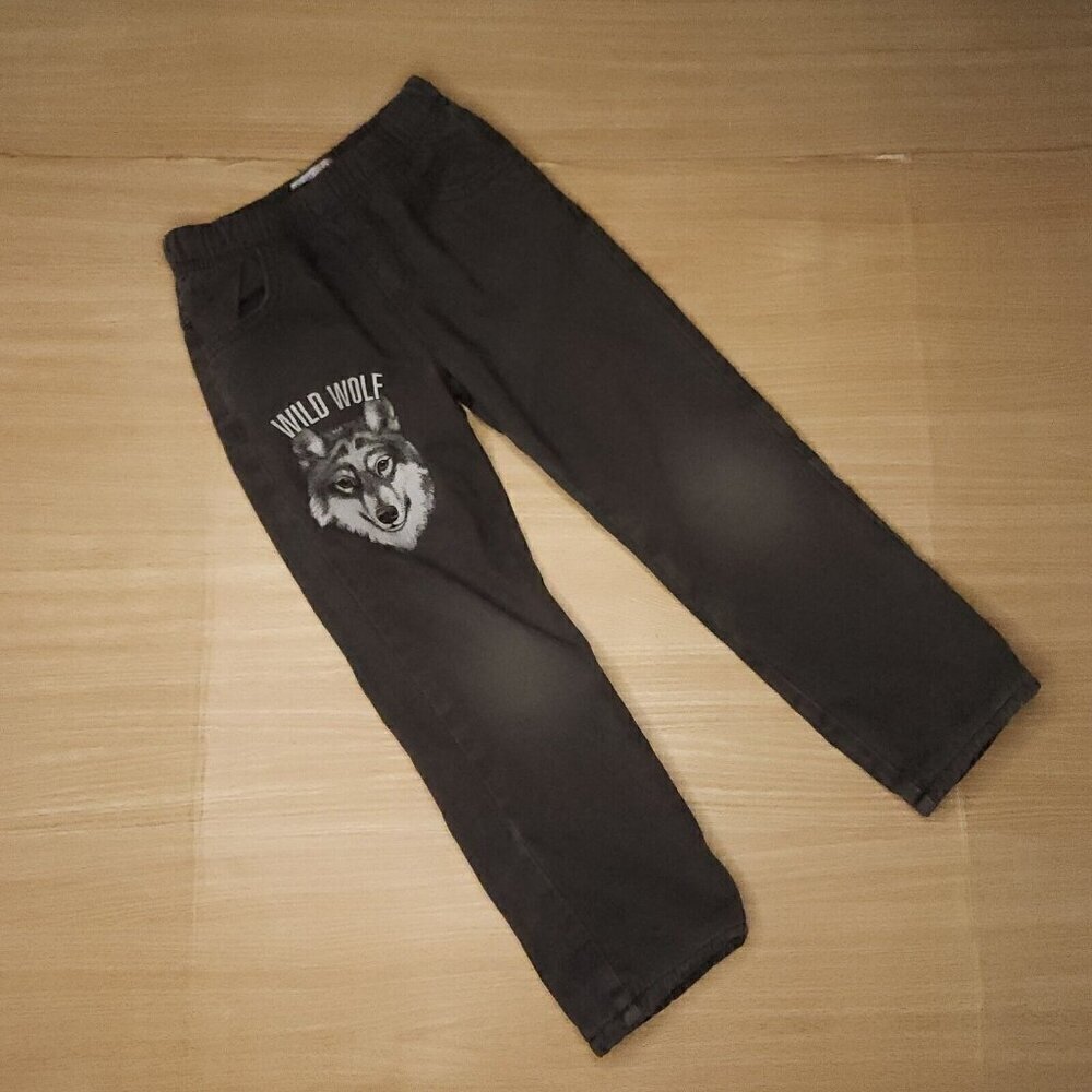 Cee Jay Toddler Boys Fleece Lined Grey Wolf Pants 3-4